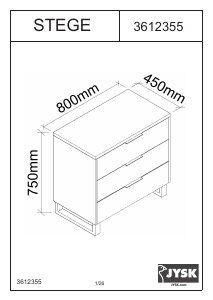 Manual JYSK Stege (80x75x45) Dresser