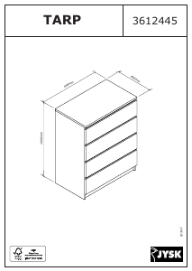 Manual JYSK Tarp (80x100x48) Comodă