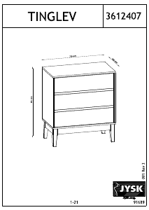 Manual de uso JYSK Tinglev (71x80x40) Cómoda