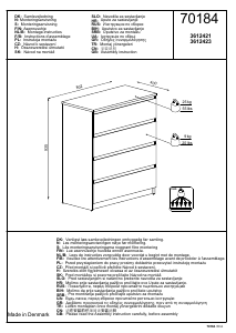 Manuale JYSK Tranbjerg (81x94x40) Cassettiera