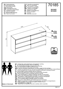 説明書 JYSK Tranbjerg (154x73x40) ドレッサー