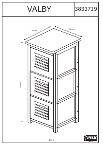 Kasutusjuhend JYSK Valby (32x86x30) Kummut