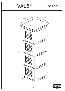 Manuale JYSK Valby (32x112x30) Cassettiera