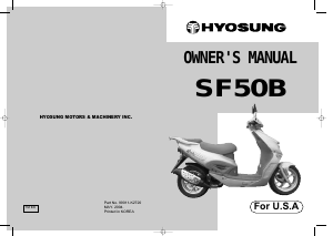 Handleiding Hyosung SF50B Scooter