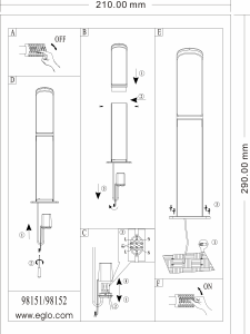 Manuale Eglo 98151 Lampada