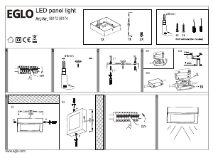 Manual Eglo 98172 Lampă