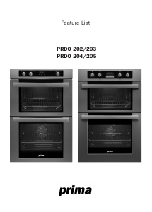 Manual Prima PRDO203 Oven