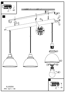 Manual Eglo 98384 Lampă