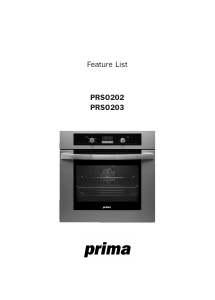 Manual Prima PRSO202 Oven