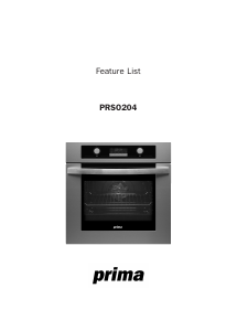 Manual Prima PRSO204 Oven
