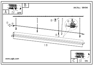 Manual Eglo 98494 Lampă