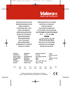 Manual Valera Swiss Light 5300 Ionic Secador de cabelo