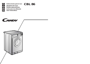 Manuale Candy CBL 86 ES Lavatrice