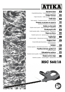 Mode d’emploi Atika HSC 560/18 Taille-haies