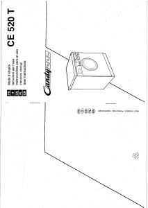 Manuale Candy CE 520 T Lavatrice