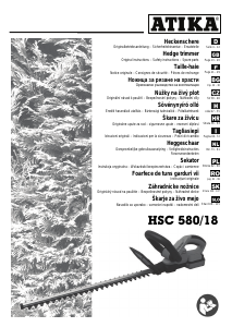 Mode d’emploi Atika HSC 580/18 Taille-haies
