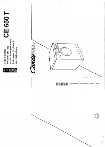 Manuale Candy CE 650 TR Lavatrice