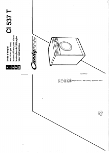 Manuale Candy CI 537 T Lavatrice