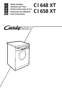 Manual Candy CI 658 XT Máquina de lavar roupa