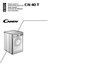Manual Candy CN 40 T Máquina de lavar roupa