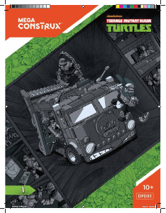 Manual Mega Construx set DPD81 Turtles Party wagon