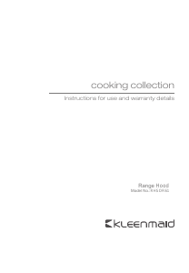 Manual Kleenmaid RHSOR61 Cooker Hood