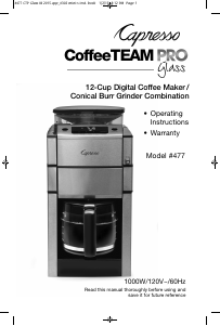 Manual Capresso 487 Coffee Machine