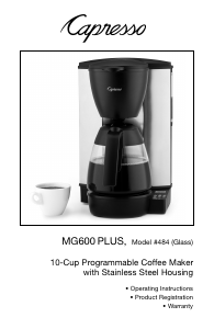 Manual Capresso 484 Coffee Machine