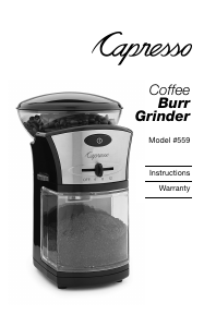 Manual Capresso 559 Coffee Grinder