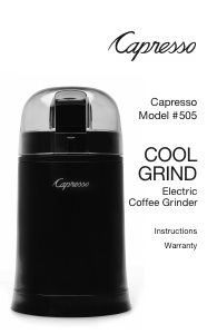 Manual Capresso 505 Coffee Grinder