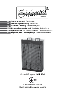 Manual Maestro MR924 Radiator