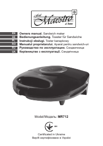 Manual Maestro MR712 Contact Grill