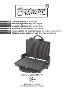 Manual Maestro MR717 Contact Grill