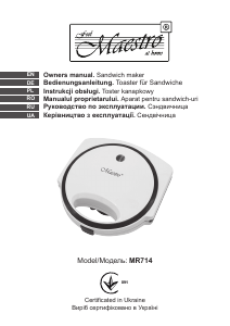 Handleiding Maestro MR714 Contactgrill