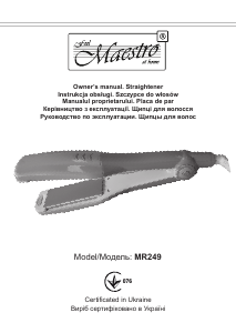 Manual Maestro MR249 Hair Straightener
