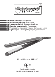 Handleiding Maestro MR257 Stijltang
