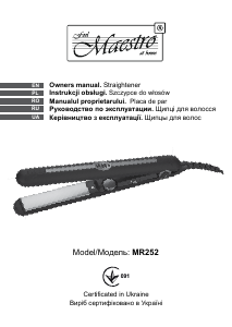 Manual Maestro MR252 Hair Straightener