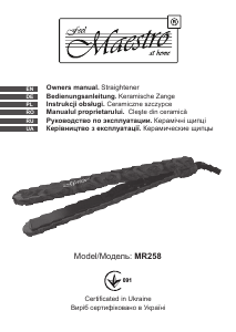 Manual Maestro MR258 Hair Straightener