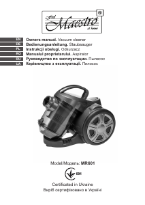Manual Maestro MR601 Vacuum Cleaner