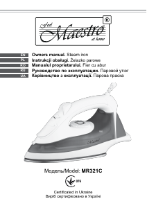 Manual Maestro MR321C Iron