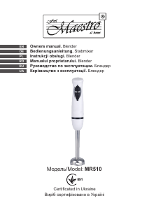 Handleiding Maestro MR510 Staafmixer