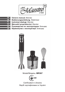 Manual Maestro MR567 Blender de mână