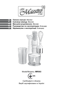 Manual Maestro MR563 Blender de mână