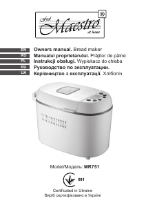 Manual Maestro MR751 Bread Maker