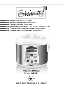 Manual Maestro MR792 Multicooker