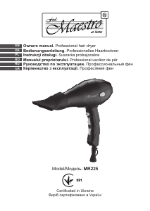 Manual Maestro MR225 Hair Dryer