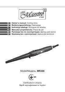 Руководство Maestro MR266 Стайлер для волос
