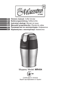 Handleiding Maestro MR454 Koffiemolen