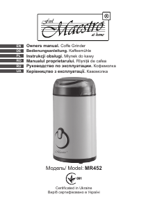 Manual Maestro MR452 Râșniță de cafea