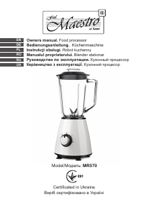 Manual Maestro MR580 Blender